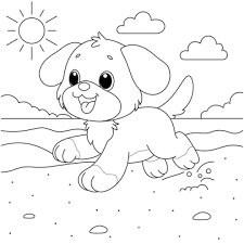 Cute Animals at the Beach Coloring Pages