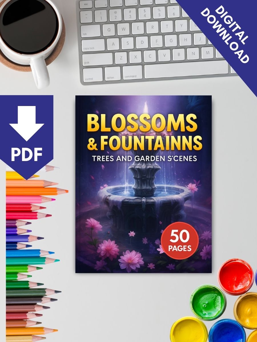 Blossoms & Fountains – 50 Trees and Garden Scenes - Image 2