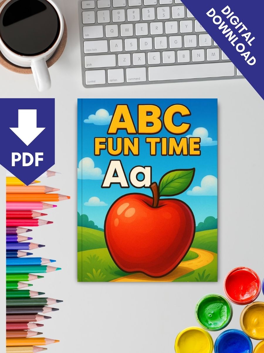 ABC Fun Time – 100 Alphabet-Themed Coloring Pages - Image 2