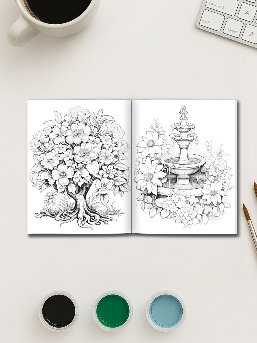 Blossoms & Fountains – 50 Trees and Garden Scenes - Image 3