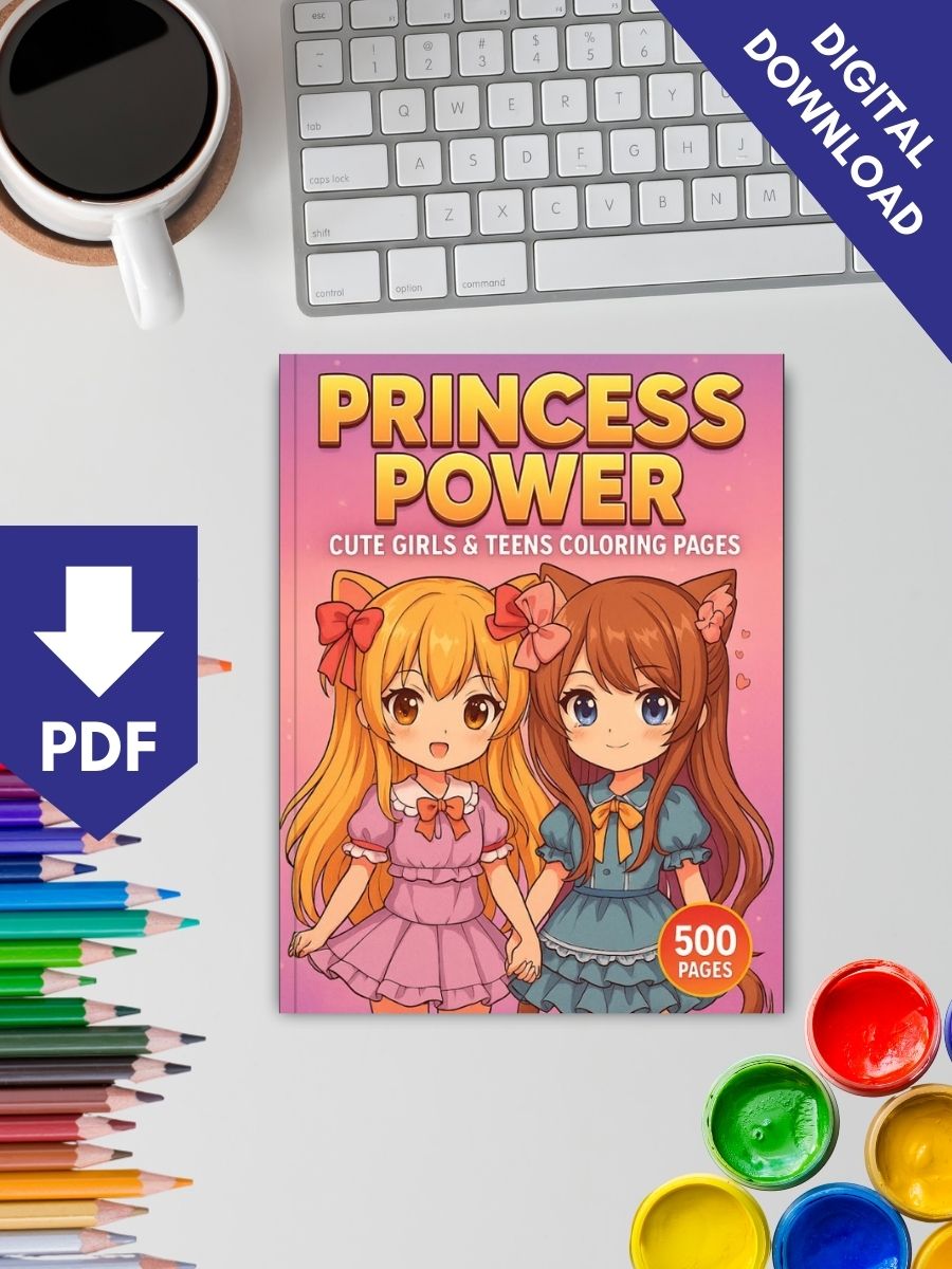 Princess Power – 500 Girls & Teens Coloring Pages - Image 2